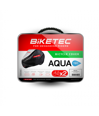BIKETEC AQUATEC NEPREMOČLJIVA PREVLEKA ZA DVE KOLESI, ČRNA/SIVA, UNIVERZALNA VEL.