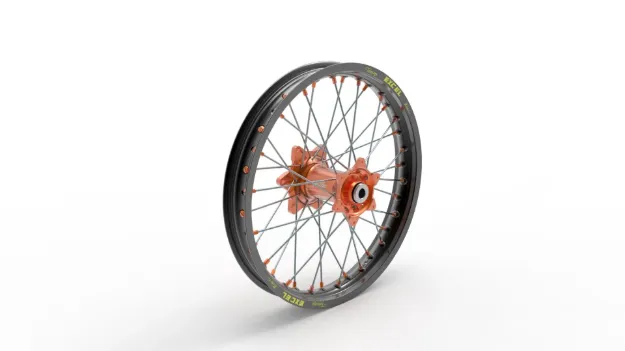 Elite MX-EN Wheel, silver spokes