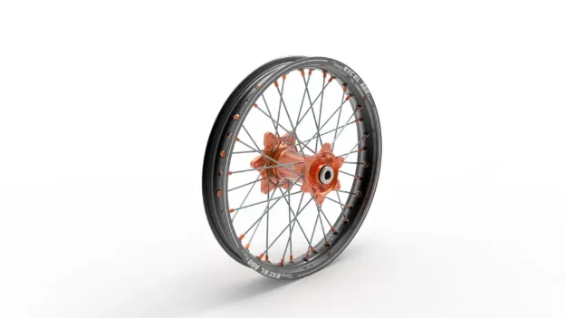 Elite MX-EN Wheel, A60, silver spokes