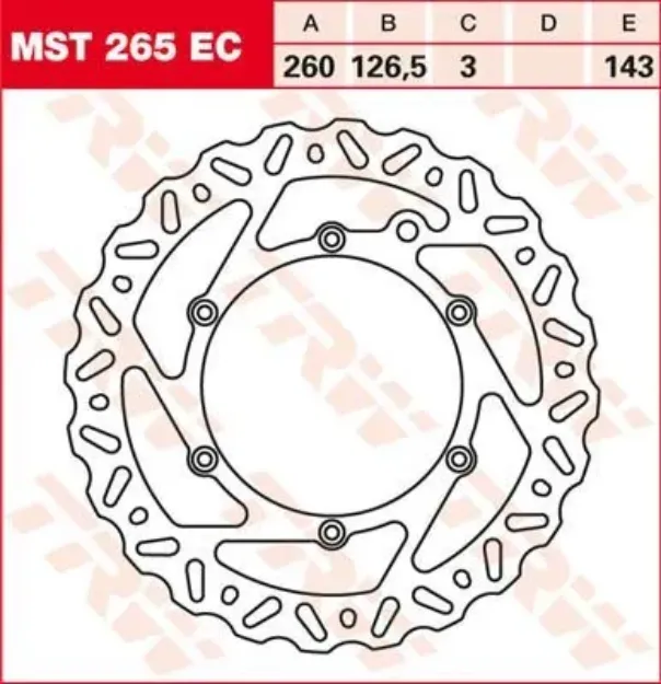 EC Cross Design Brake Rotor