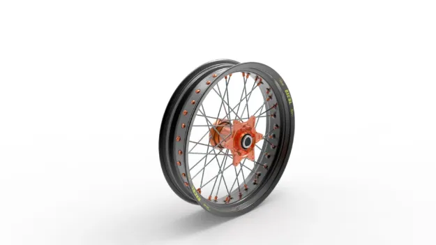 Elite MX-EN Wheel, silver spokes