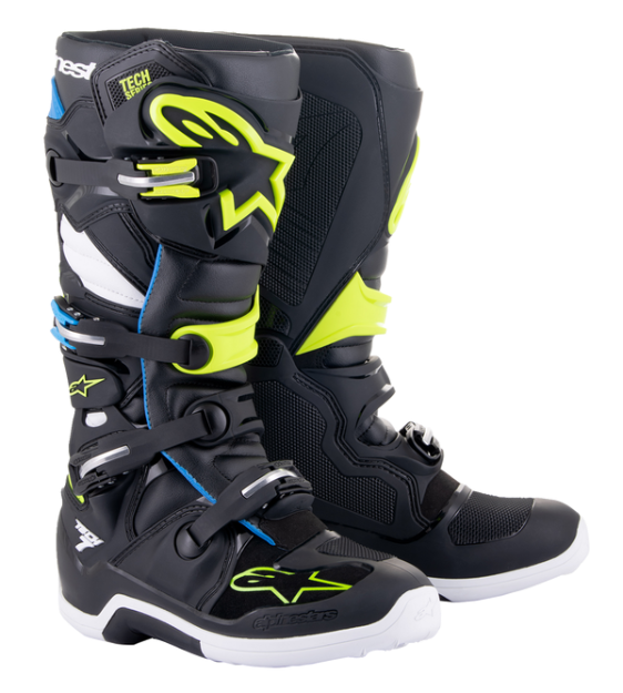 ALPINESTARS TECH7 BK/BL/YL FL
