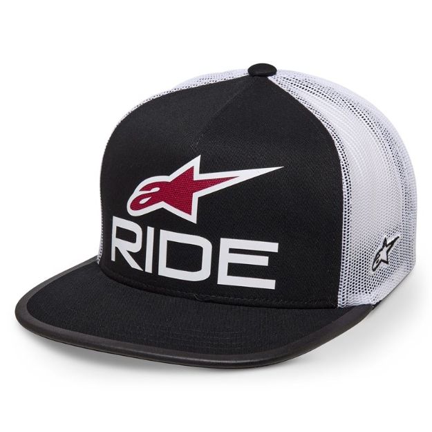 ALPINESTARS RIDE 4.0 TRUCKER HAT BLACK/WHITE/RED