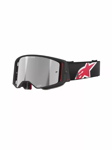 ALPINESTARS SUPERTECH CORP BLK/RED MIRROR-SILVER
