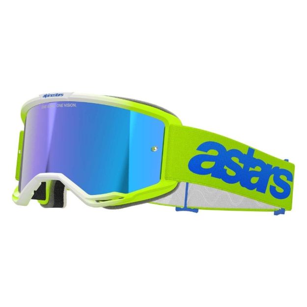 ALPINESTARS VISION 5 BLAZE FLUO YELLOW BLUE  MIRROR BLUE