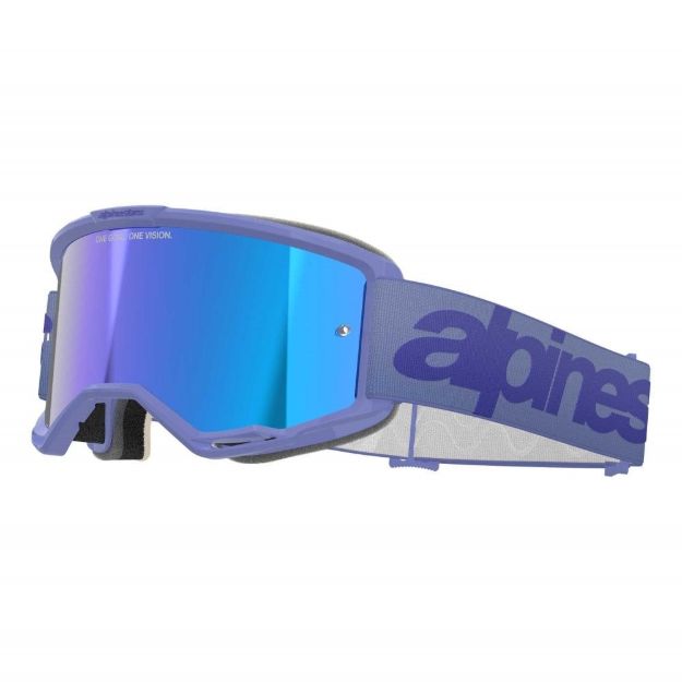 ALPINESTARS VISION 5 WORDMARK PURPLE MIRROR BLUE