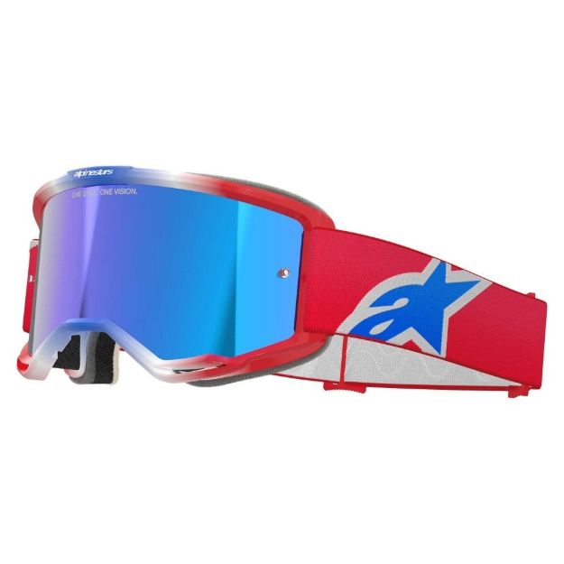 ALPINESTARS VISION 5 CORP RED/WT/BL MIRROR-BLUE