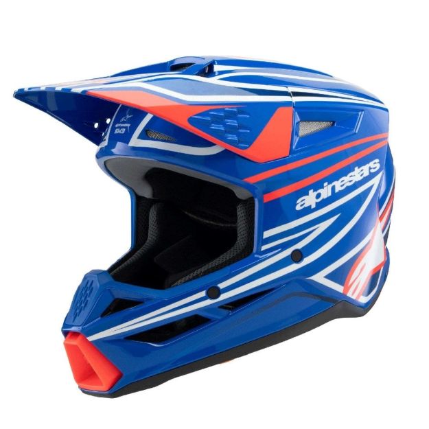 ALPINESTARS OTROŠKA ČELADA  SM3 WURX BLUE/RED/WT/BK