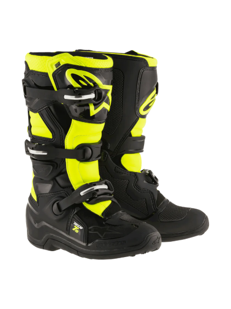 ALPINESTARS YOUTH TECH 7S Black Yellow Fluo