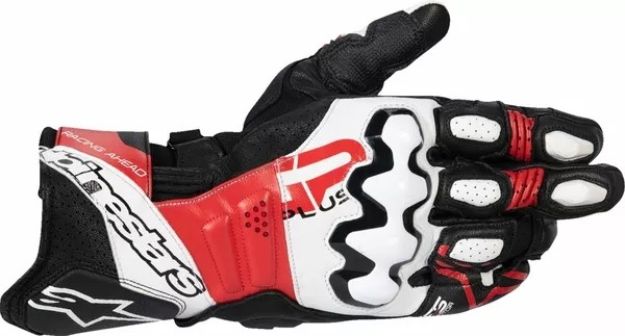 ALPINESTARS GLOVE GP+ R V3 LTHR BK/WT/BRT RD M