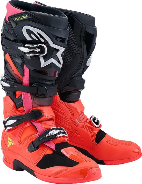 ALPINESTARS TECH 7 BLK/RD FLUO/PINK