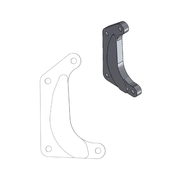 Supermoto Racing Rotor Adapter Bracket