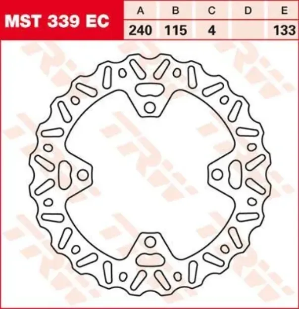 EC Cross Design Brake Rotor