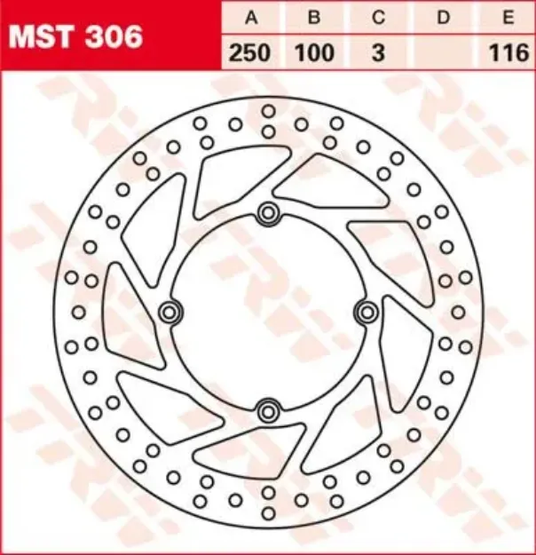 Round Fixed Brake Rotor 250-299mm