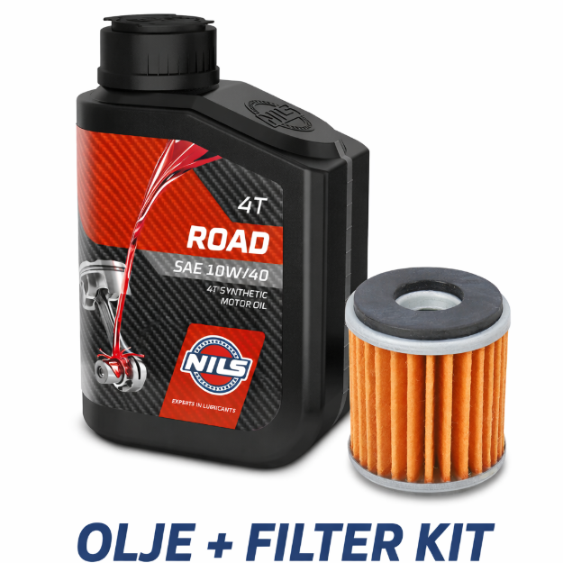 Slika KAWASAKI & SUZUKI - OLJE NILS OFFROAD 10W40 + OLJNI FILTER – SERVISNI SET ZA 4T KROS IN ENDURO