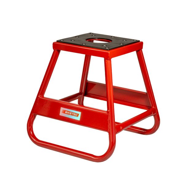 Slika BIKETEC UNIVERSAL MOTORCYCLE STAND / STOOL (RED-BLACK) – BTWKSST01