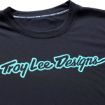 Slika Troy Lee Designs SKYLINE RIDE KRATKA MAJICA SIGNATURE ČRNA / REAL TEAL