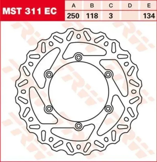 EC Cross Design Brake Rotor