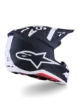 Slika ALPINESTARS SM7 DASHER ČELADA MATT ČRNA/BELA