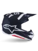 Slika ALPINESTARS SM7 DASHER ČELADA MATT ČRNA/BELA
