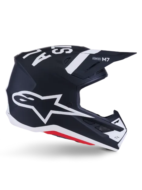 Slika ALPINESTARS SM7 DASHER ČELADA MATT ČRNA/BELA