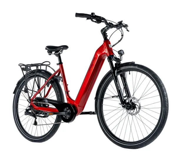 Slika LEADER FOX NARA 28" ELEKTRIČNO MESTNO KOLO 540WH RDEČA SIJAJ