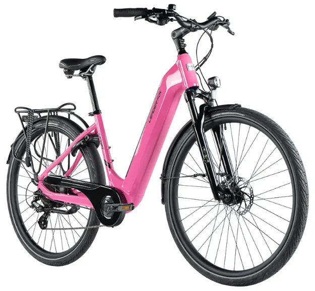 Slika LEADER FOX NARA 28" ELEKTRIČNO MESTNO KOLO 540WH ROZA SIJAJ