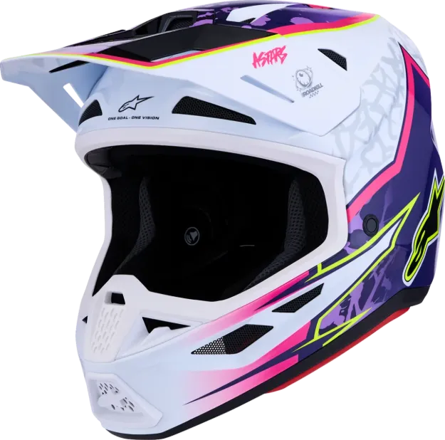 Slika ALPINESTARS SM7 BLASTER VIJOLIČNA/ROZA/BELA MOTOKROS ČELADA