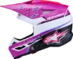 Slika ALPINESTARS S-M3 FALCON VIJOLIČNA/BELA/ROZA MOTOKROS ČELADA