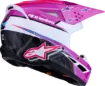 Slika ALPINESTARS S-M3 FALCON VIJOLIČNA/BELA/ROZA MOTOKROS ČELADA