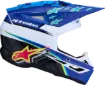 Slika ALPINESTARS S-M3 FALCON MODRA/ČRNA/ROZA MOTOKROS ČELADA