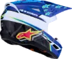 Slika ALPINESTARS S-M3 FALCON MODRA/ČRNA/ROZA MOTOKROS ČELADA