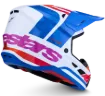 Slika ALPINESTARS S-M7 CORE BELA/MODRA/ROZA MOTOKROS ČELADA