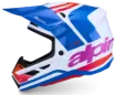 Slika ALPINESTARS S-M7 CORE BELA/MODRA/ROZA MOTOKROS ČELADA