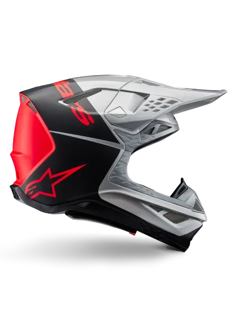 Slika ALPINESTARS SUPERTECH S-M10 SILVER BLACK ORANGE FLUO M&G