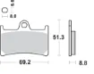 HS Street Excel Sintered Front Brake Pads