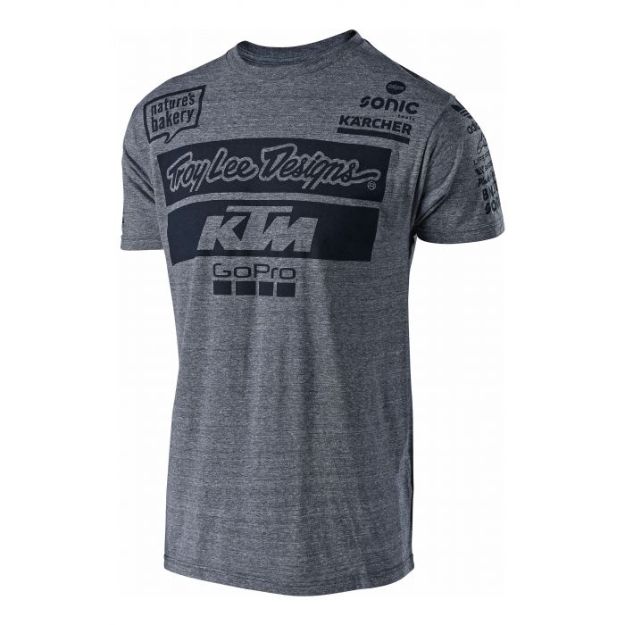 Slika TROY LEE DESIGNS 2018 KTM TEAM MAJICA – VINTAGE SIVO-BELA