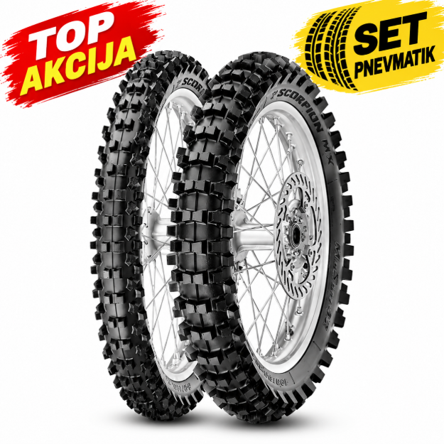 Slika Pirelli Scorpion MX32 Mid Soft – motocross pnevmatike 80/100-21 in 100/90 -19